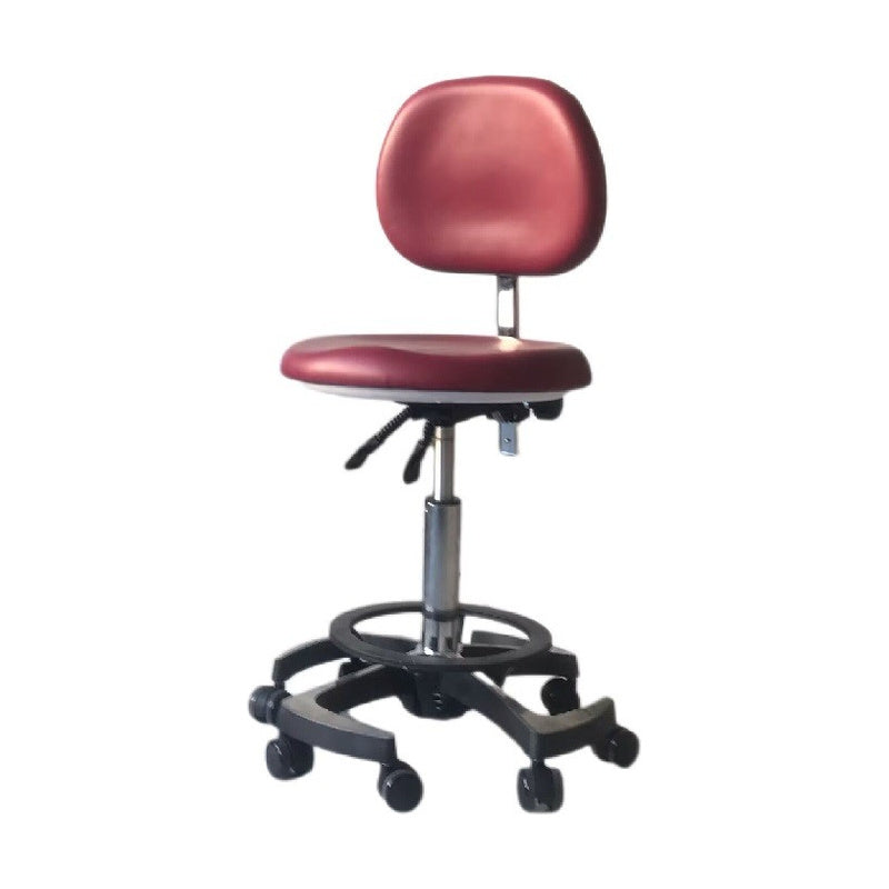 DTL-ZY-56 stool, three-quarter view showing the seat, shell backrest and foot ring