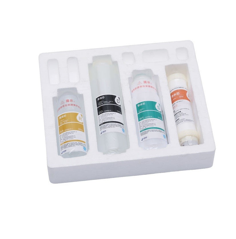 Replacement set of four Clean-40 cleaning-core cartridges in their moulded foam packaging