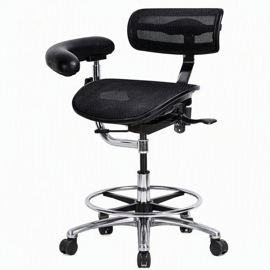 DTL-ZY-21 Mesh Ventilated Single-Armrest Surgeon's Stool